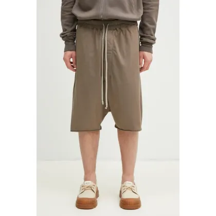 Zdjęcie Rick Owens szorty bawełniane Drawstring Pods męskie kolor szary DU01E3380.RIGP
