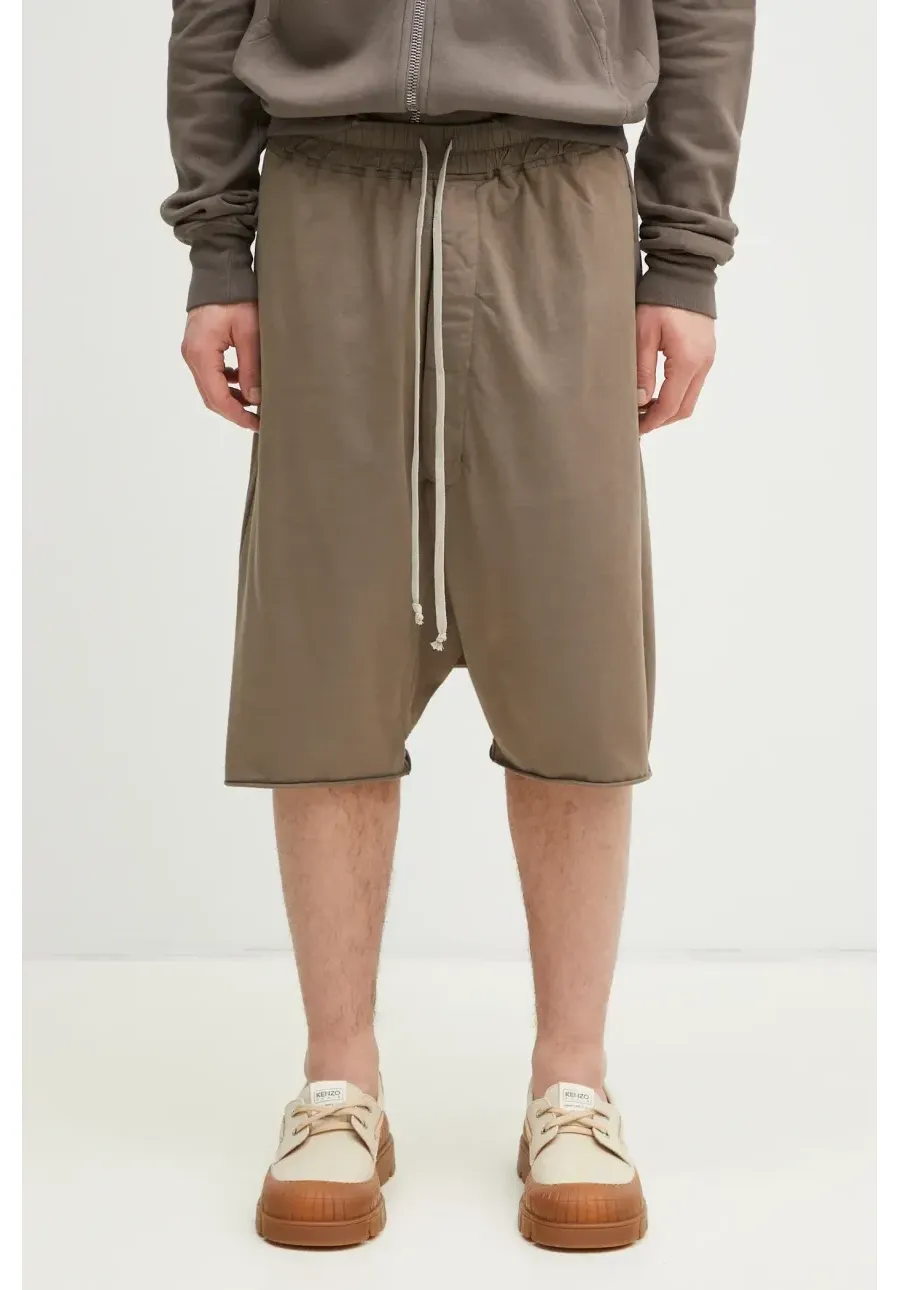 obrazek 1 Rick Owens szorty bawełniane Drawstring Pods męskie kolor szary DU01E3380.RIGP