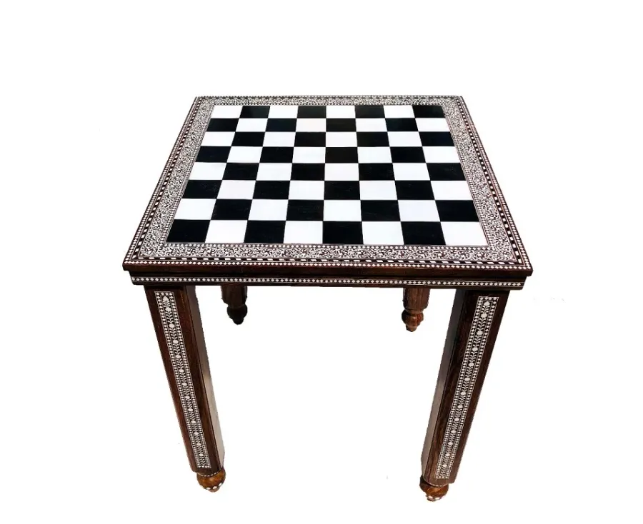 obrazek 2 Luksusowy drewniany stół szachowy „The Maharaja Series” - The Chess Empire