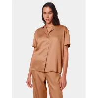 Zdjęcie Triumph Koszulka piżamowa Silky Sensuality 10218320 Brązowy Relaxed Fit