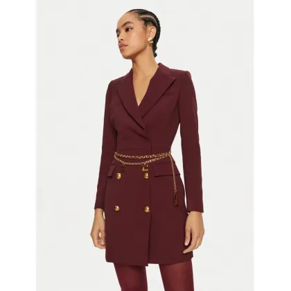 Zdjęcie Elisabetta Franchi Sukienka koktajlowa AB-657-46E2-V960 Bordowy Regular Fit