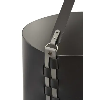 Zdjęcie Klasyczny czarny koszyk Helena 35x30xH26 cm z odpinanym uchwytem