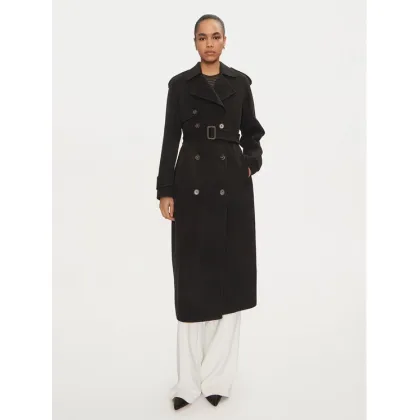 Zdjęcie Elisabetta Franchi Płaszcz wełniany CP-57D-46E2 Czarny Regular Fit