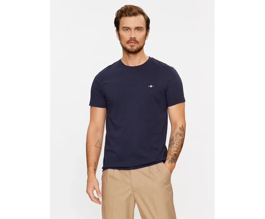 obrazek 1 Gant T-Shirt Shield 2003185 Granatowy Slim Fit