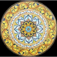 Zdjęcie Elegancki blat z kamienia wulkanicznego z bogatym dekoracyjnym ornamentem - Ceramiche Valchida