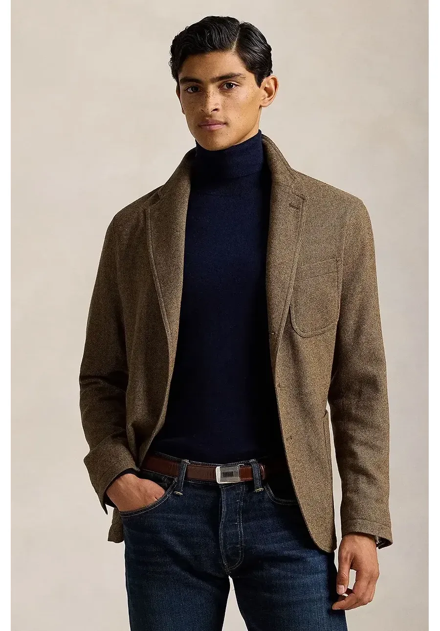 obrazek 1 Polo Ralph Lauren marynarka z domieszką wełny kolor brązowy 715949993
