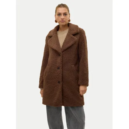 Zdjęcie Vero Moda Kożuch Kylie Teddy 10289938 Brązowy Loose Fit