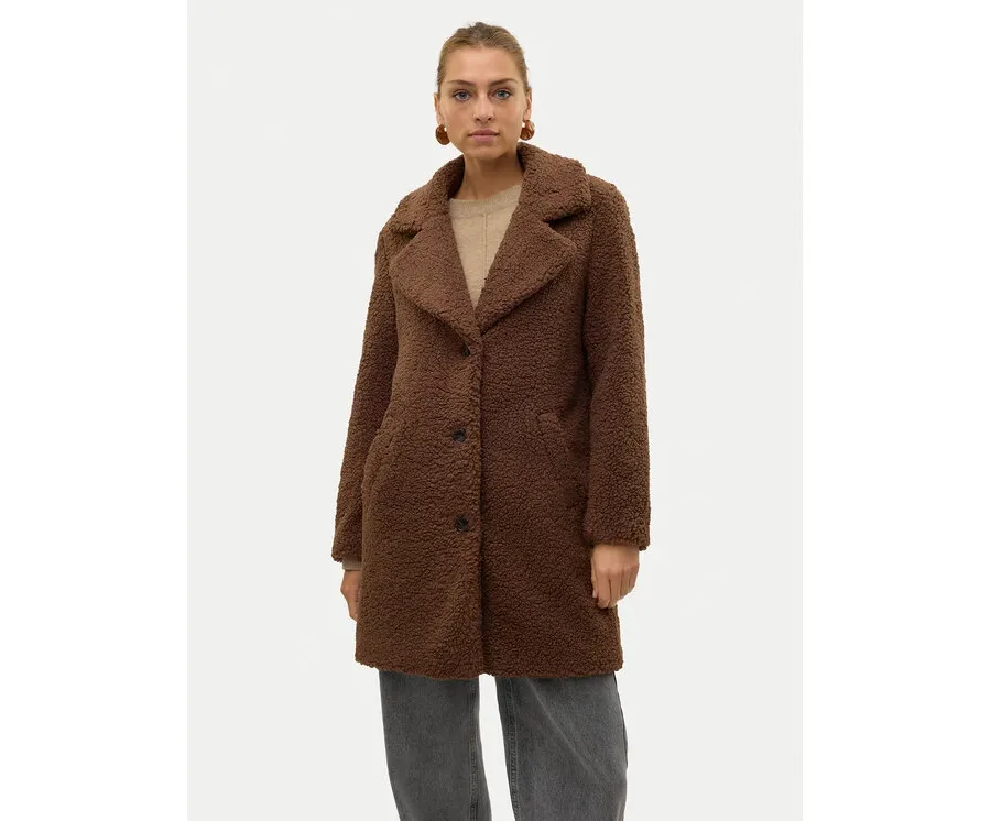 obrazek 1 Vero Moda Kożuch Kylie Teddy 10289938 Brązowy Loose Fit