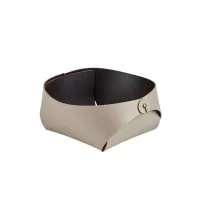 Zdjęcie Skórzany koszyk 15x15xH7 cm w kolorze cappuccino