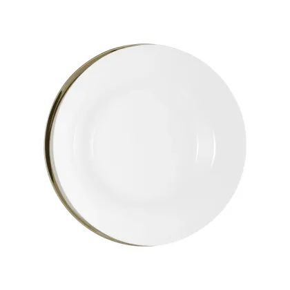 Zdjęcie Stylowy porcelanowy głęboki talerz 28 cm - Porcel