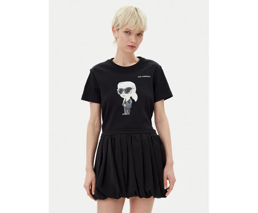 obrazek 1 KARL LAGERFELD T-Shirt A1W17130 Czarny Regular Fit