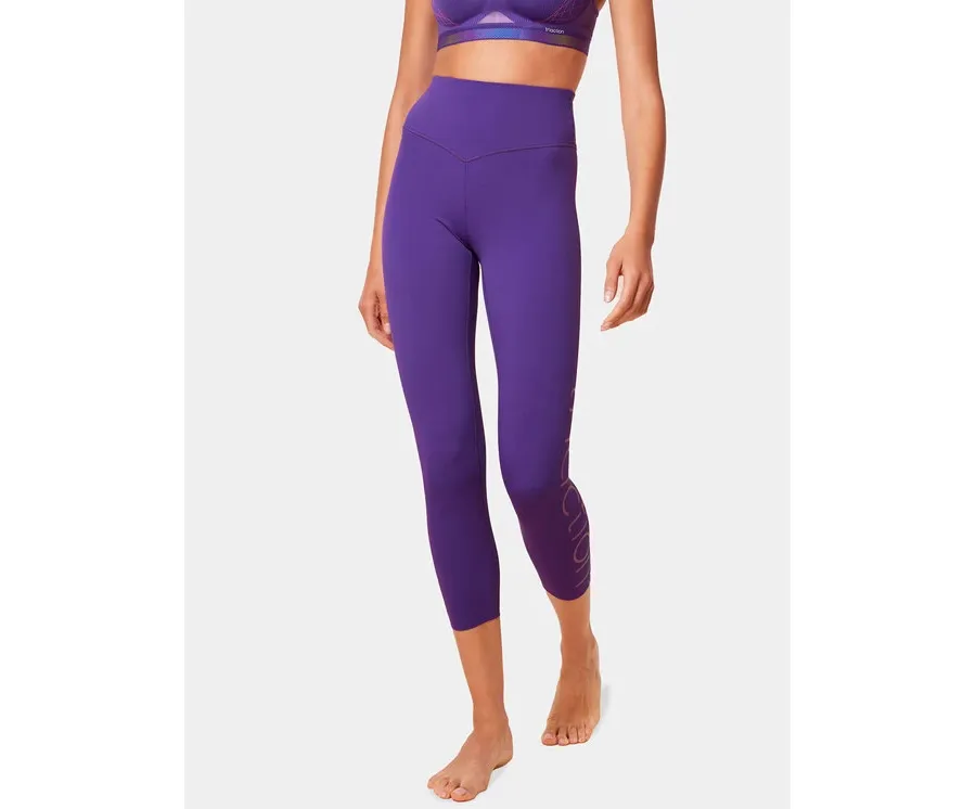 obrazek 1 Triumph Legginsy Cardio RTW 7/8 High Waist Leggings Logo 10215957 Fioletowy Slim Fit