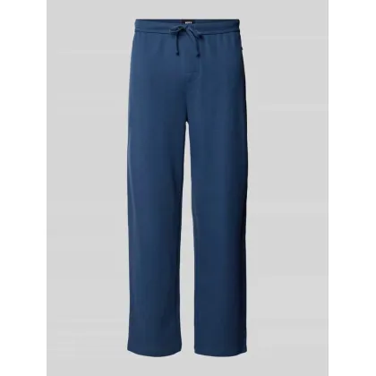 Zdjęcie Spodnie dresowe z prostą nogawką i fakturowanym wzorem