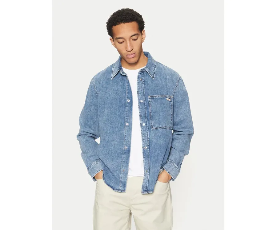 obrazek 1 Calvin Klein Jeans Koszula jeansowa J30J326561 Niebieski Regular Fit