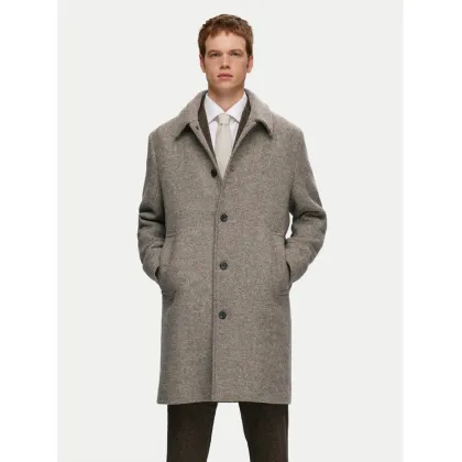 Zdjęcie Selected Homme Płaszcz wełniany 16089348 Beżowy Regular Fit