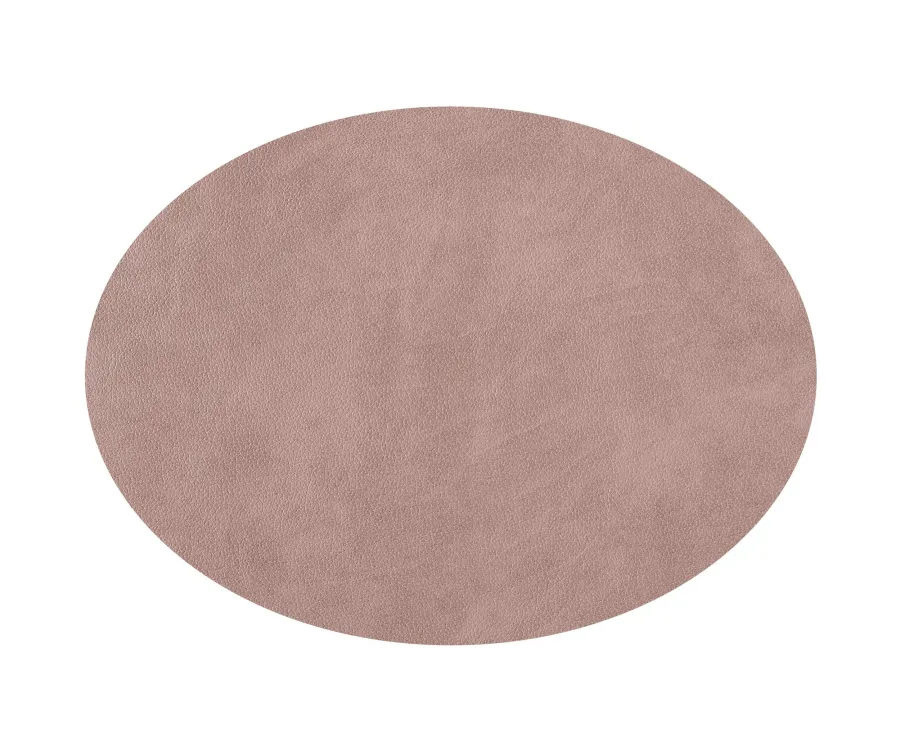 obrazek 3 Duża dwustronna podkładka stołowa ze skóry w kolorze perłowym i pudrowego różu