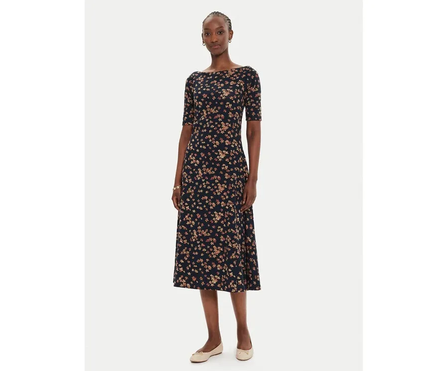 obrazek 1 Lauren Ralph Lauren Sukienka codzienna 250946135001 Granatowy Slim Fit LAUREN RALPH LAUREN