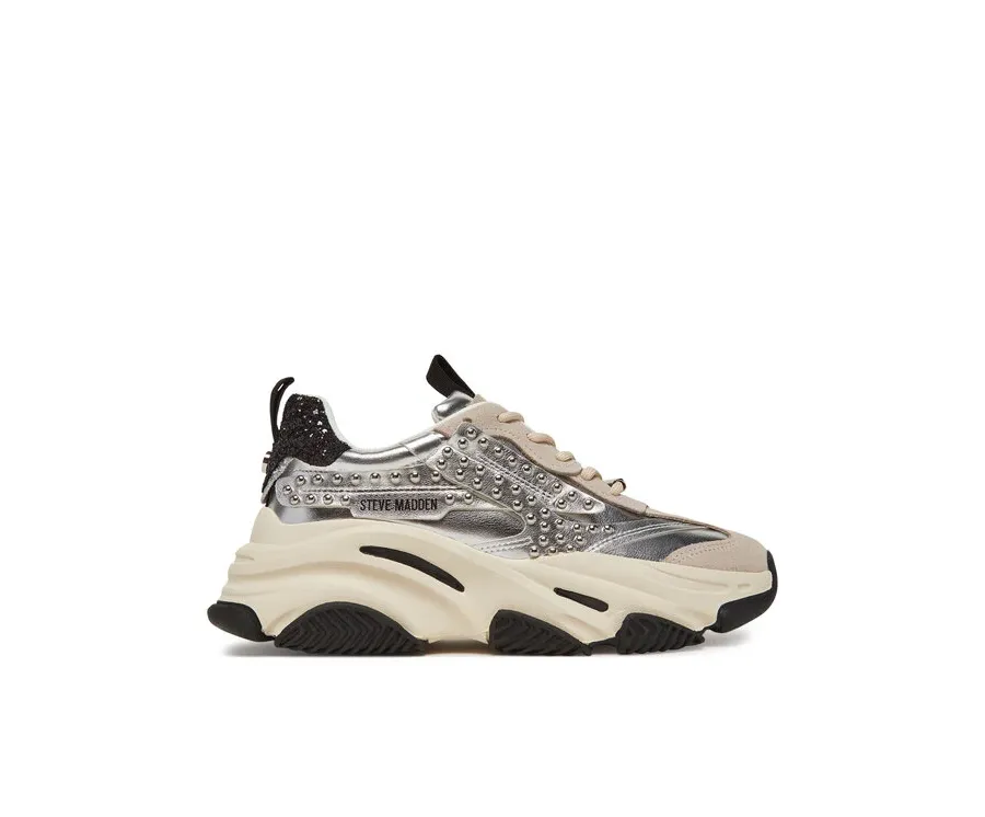 obrazek 1 Steve Madden Sneakersy Possession-SE SM19000135 Srebrny