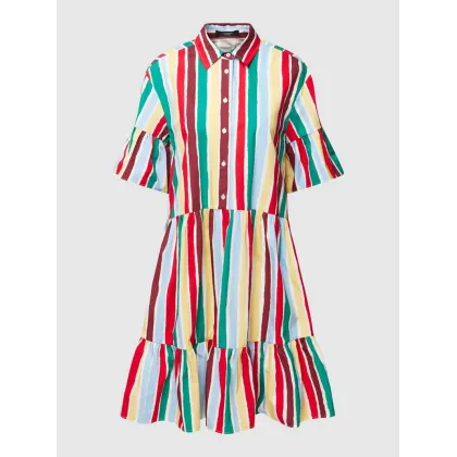 Zdjęcie Sukienka o długości do kolan ze wzorem w paski na całej powierzchni model ‘BASILEA’