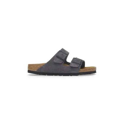 Zdjęcie Birkenstock klapki zamszowe Arizona męskie kolor szary 1028603