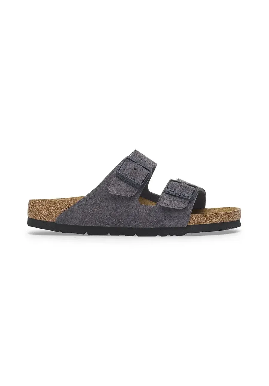 obrazek 1 Birkenstock klapki zamszowe Arizona męskie kolor szary 1028603