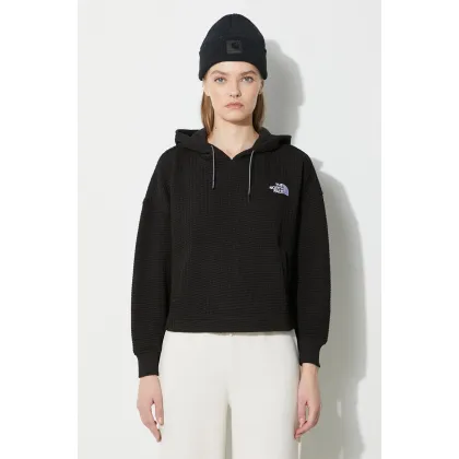 Zdjęcie The North Face bluza Mhysa damska kolor czarny z kapturem z aplikacją NF0A853WJK31