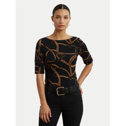 Zdjęcie LAUREN RALPH LAUREN Bluzka 200971107001 Czarny Slim Fit