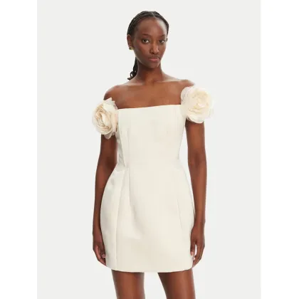 Zdjęcie Elisabetta Franchi Sukienka koktajlowa AB-T51-52E2-V460 Écru Regular Fit