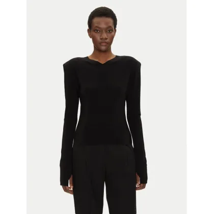 Zdjęcie NORMA KAMALI Bluzka KK4246PLF32001 Czarny Regular Fit