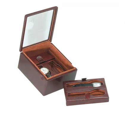 Zdjęcie Mała szkatułka na 4 zegarki z tajemną skrytką