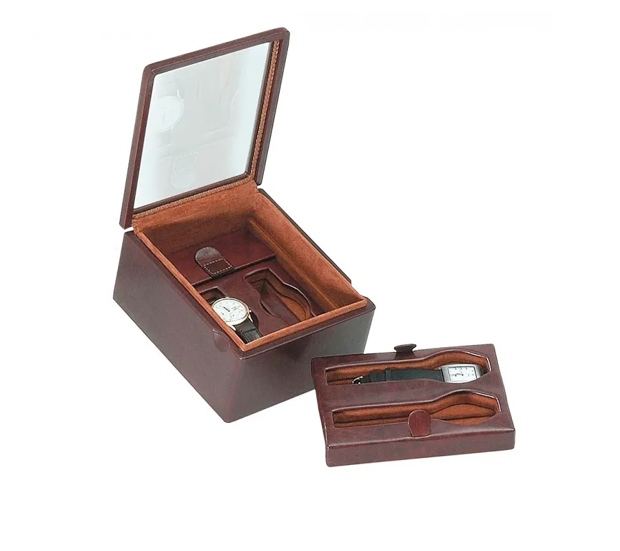 picture 1 Small casket for 4 watches with a secret compartment - Absolute Breton