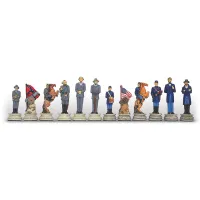 Picture Civil War chess set