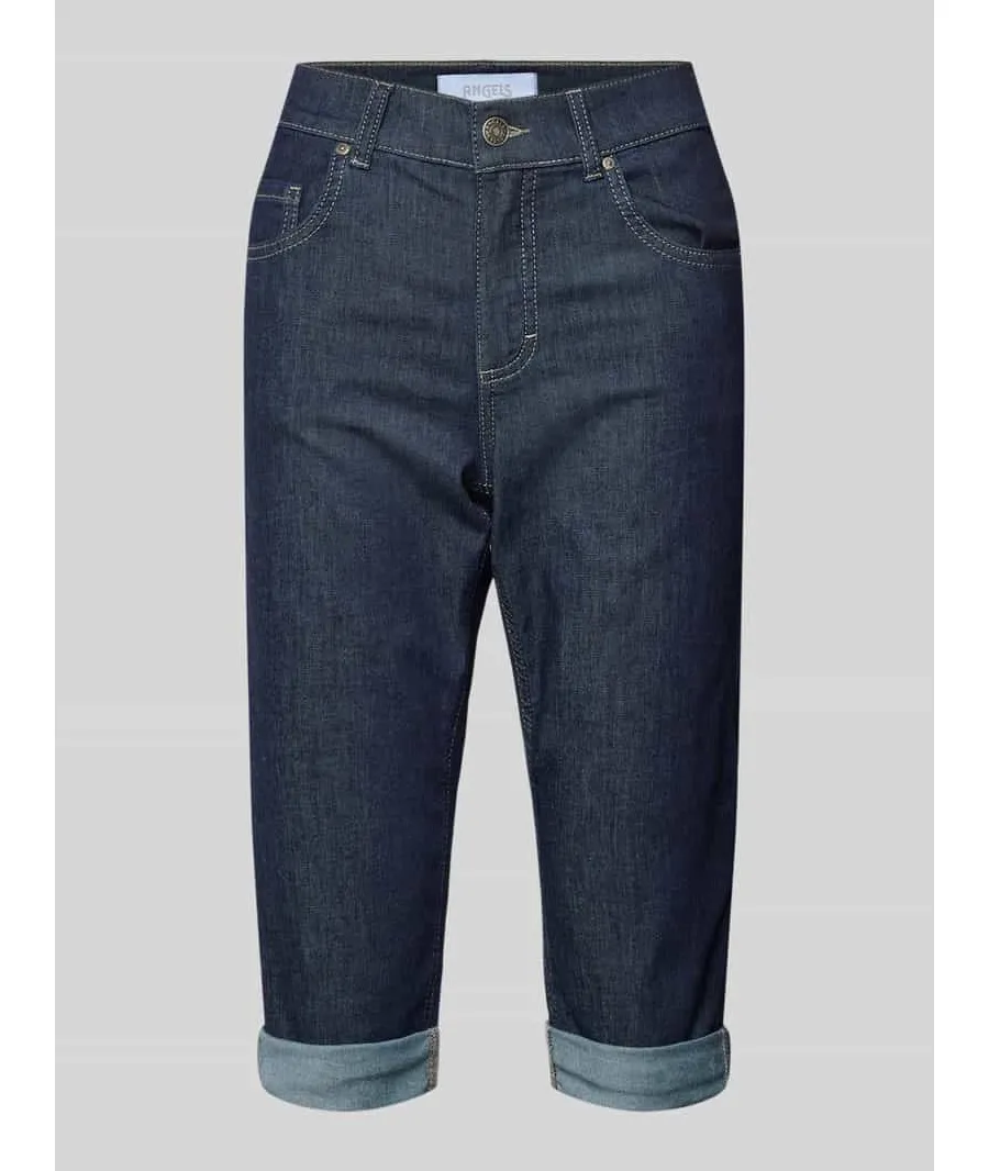 obrazek 1 Spodnie capri o kroju slim fit z 5 kieszeniami