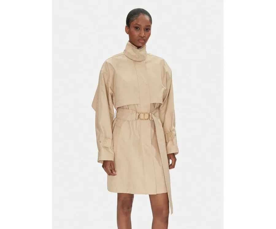 obrazek 1 TWINSET Trencz 251TP2661 Beżowy Loose Fit