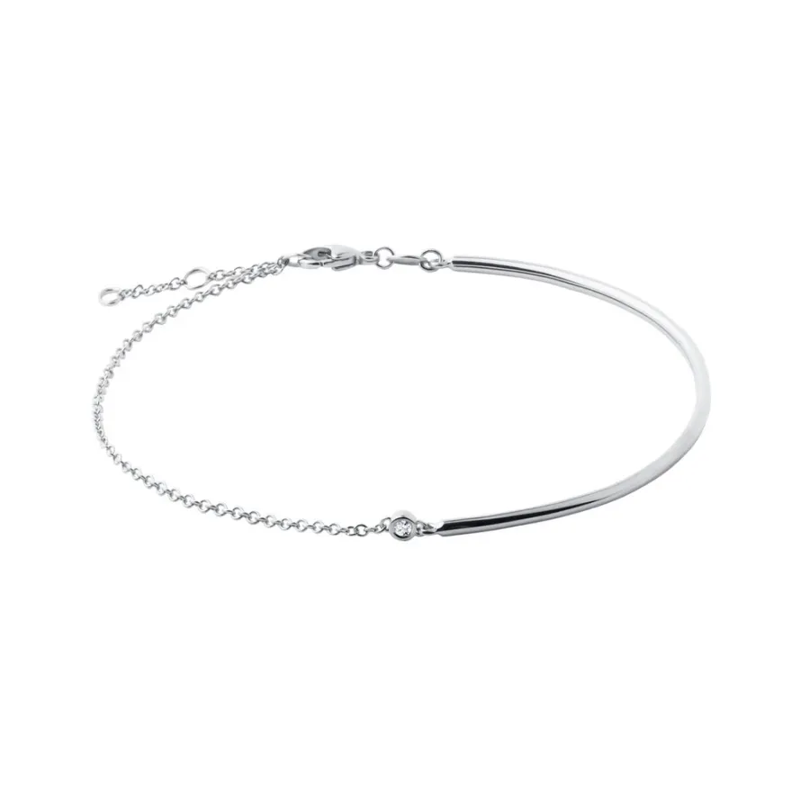 obrazek 1 Bransoletka z białego złota z ramką Diamond KLENOTA