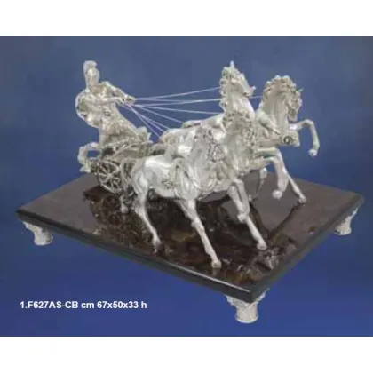 Zdjęcie Kwadryga rzymska zaprzężona w cztery konie jako ozdoba do domu - ArtBe