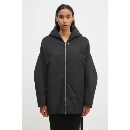 Zdjęcie Rick Owens kurtka Hooded Peter damska kolor czarny zimowa oversize DS02D2725.MU