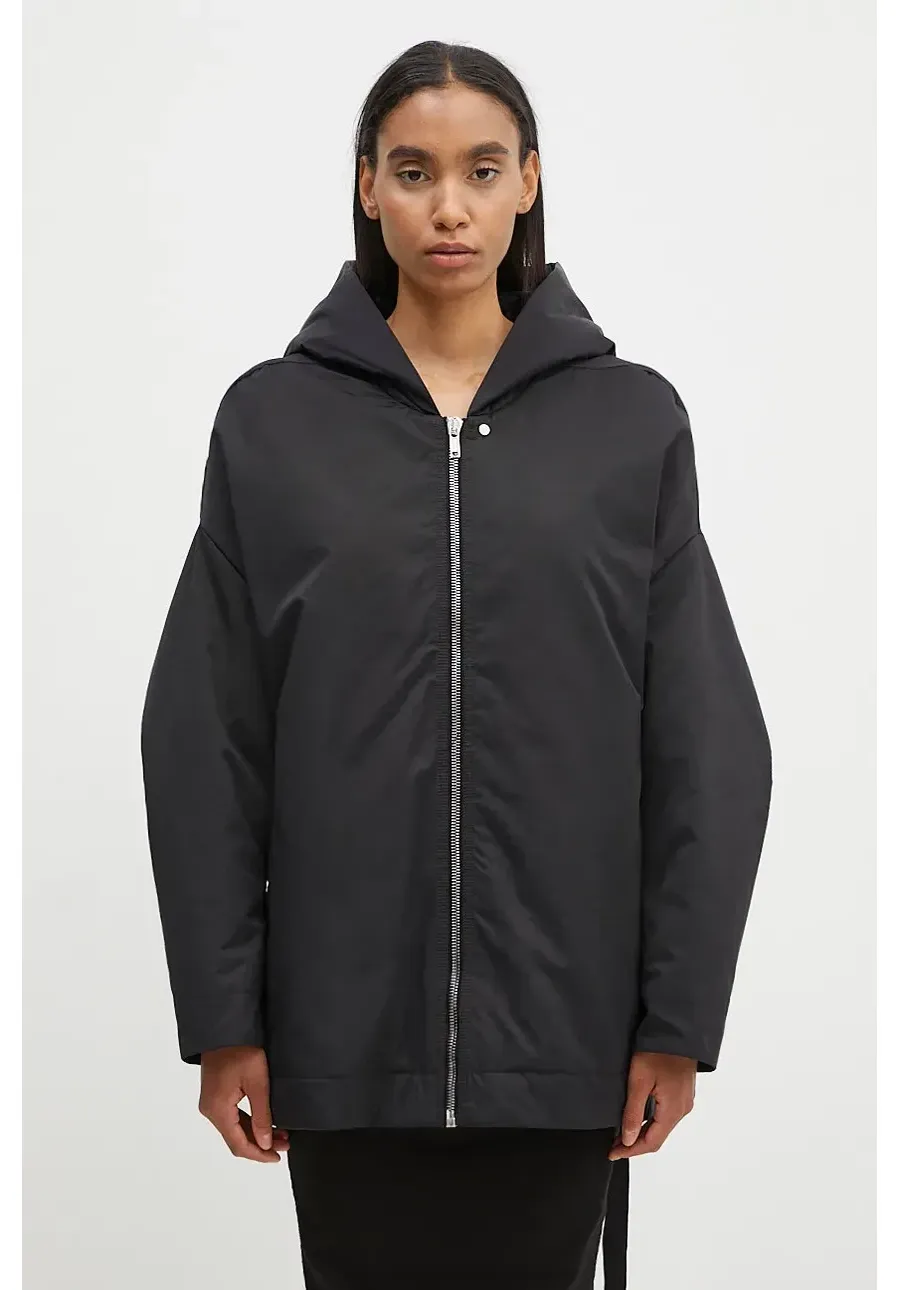 obrazek 1 Rick Owens kurtka Hooded Peter damska kolor czarny zimowa oversize DS02D2725.MU