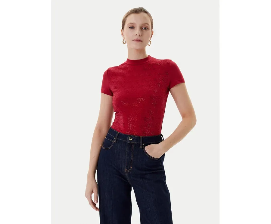 obrazek 1 Guess T-Shirt W4BI26 J1314 Bordowy Regular Fit