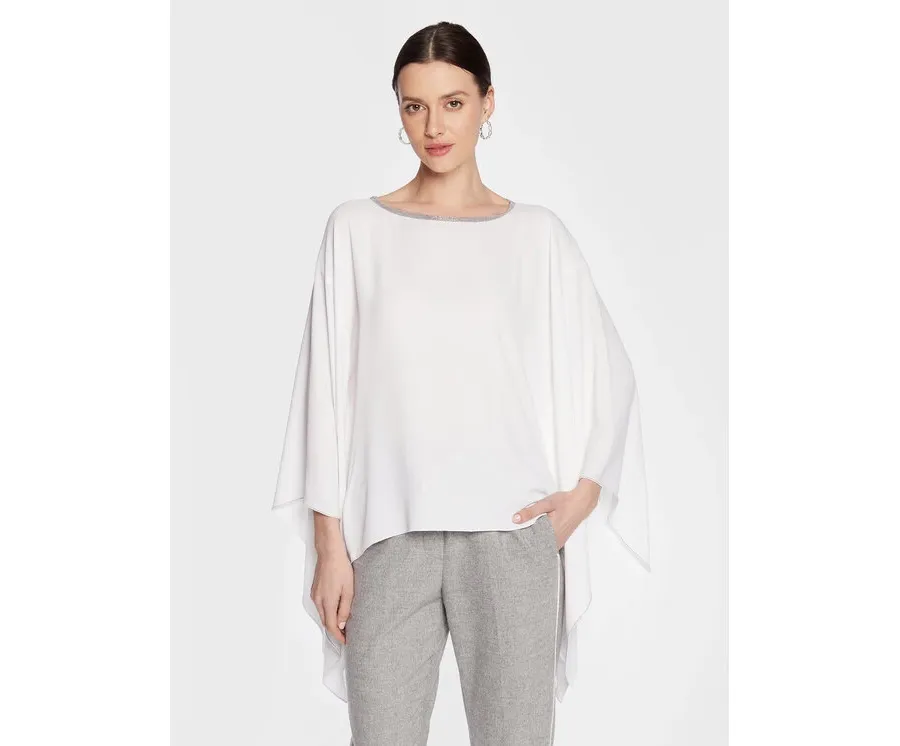 obrazek 1 Fabiana Filippi Bluzka TPD273W313 Biały Regular Fit