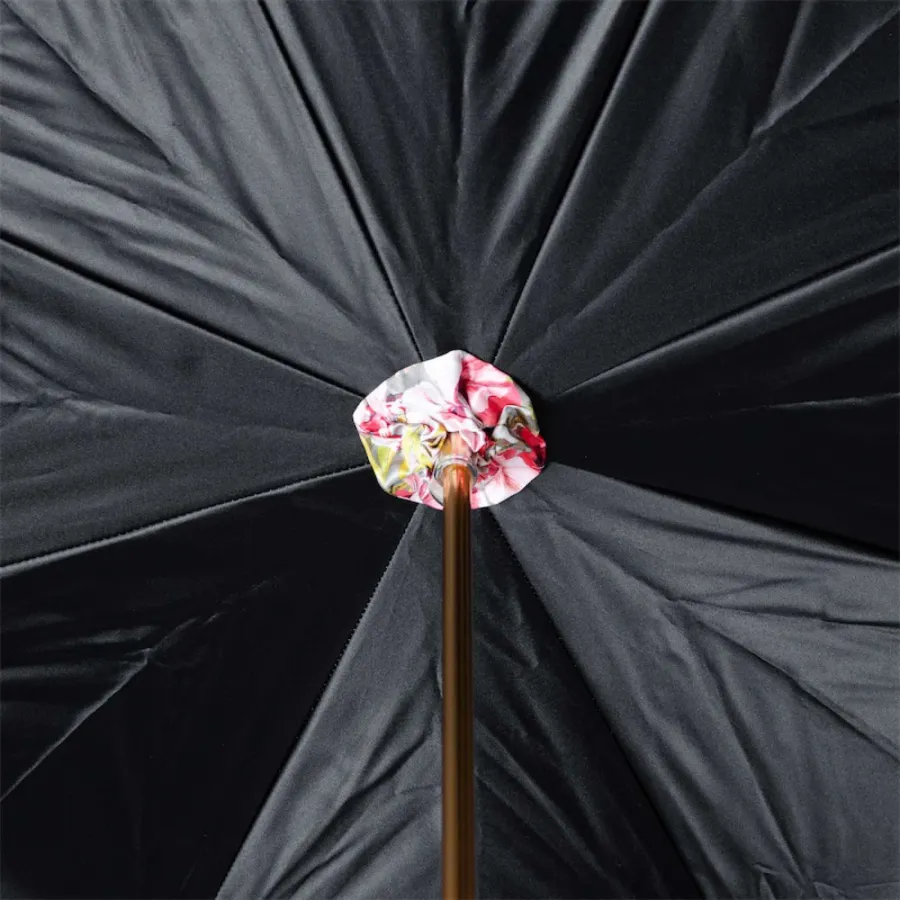 obrazek 5 Stylowy czarny parasol damski w stylu vintage – Pasotti