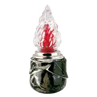 Picture Black porcelain grave candle made in Italy
