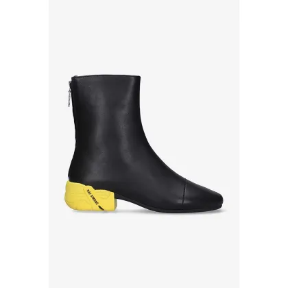 Zdjęcie Raf Simons botki skórzane Solaris High kolor czarny HR780008L 0009 HR780008L.0009-CZARNY
