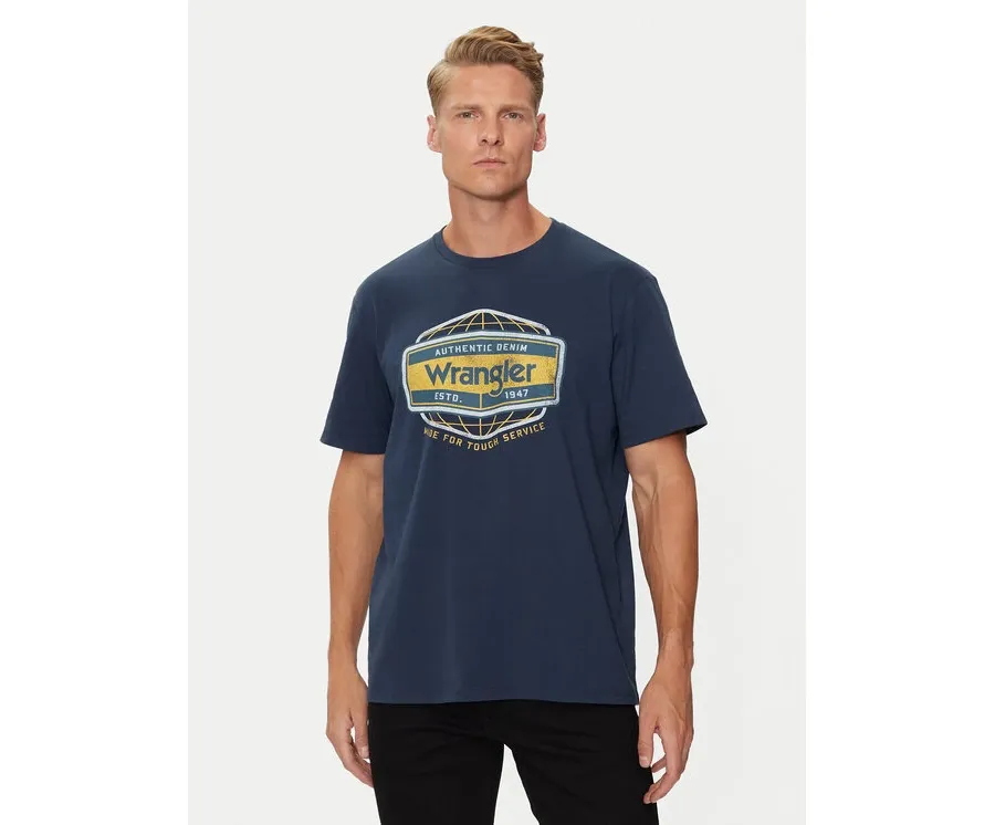 obrazek 1 Wrangler T-Shirt Americana 112357448 Niebieski Regular Fit