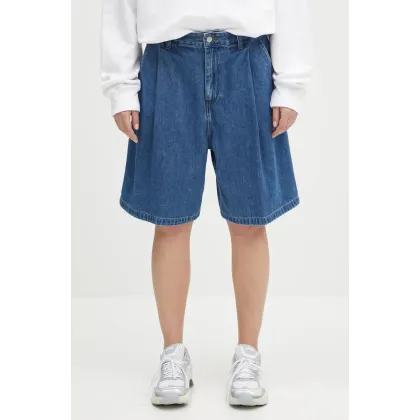 Zdjęcie Carhartt WIP szorty jeansowe W' Alta Short damskie kolor niebieski gładkie high waist I033345.106