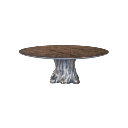 Picture An unusual table with a walnut top - Karpa