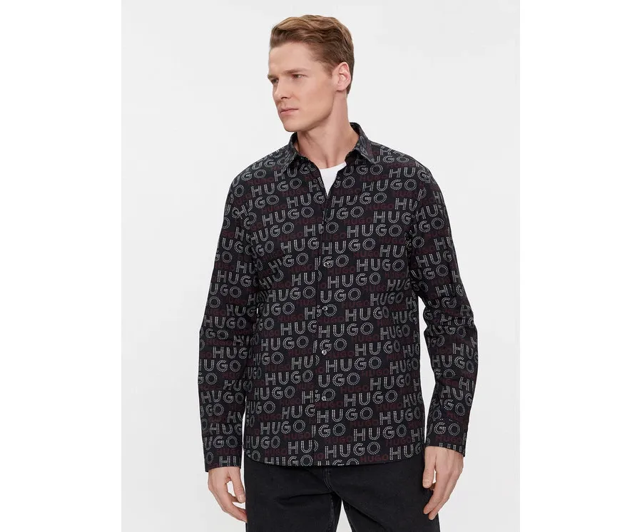 obrazek 1 Hugo Koszula Emero 50508663 Czarny Relaxed Fit HUGO