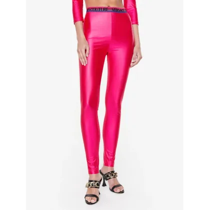Zdjęcie Versace Jeans Couture Legginsy 74HAC101 Różowy Slim Fit