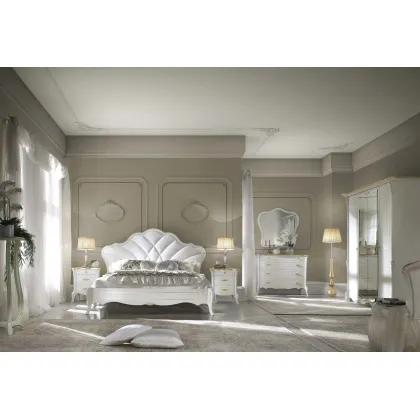 Zdjęcie Biel i złoto stylowa komoda do klasycznych wnętrz - Casa + 39