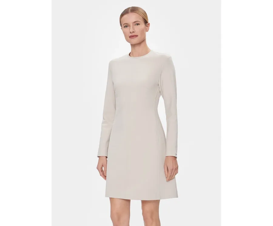 obrazek 1 Calvin Klein Sukienka codzienna Hw Viscose Fit & Flare Dress K20K206336 Beżowy Regular Fit
